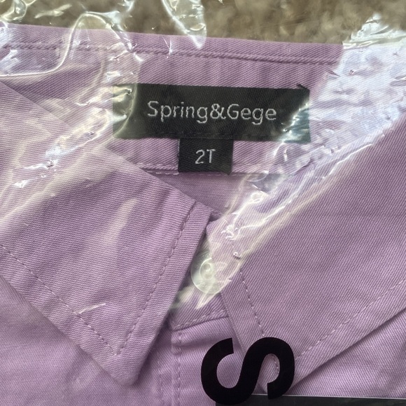 Spring&Gege Button Down Shirt 2T - Picture 2 of 4
